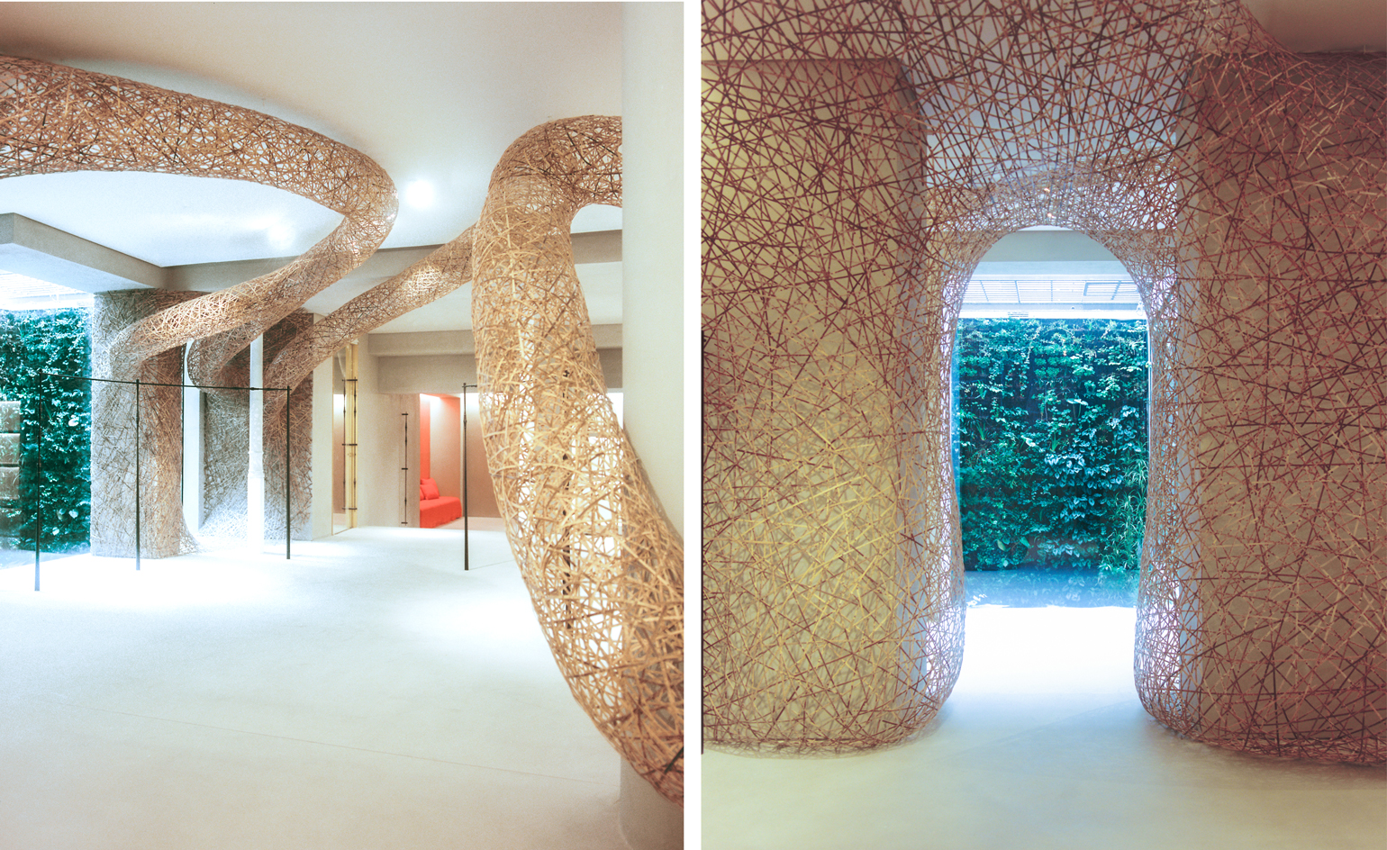 日籍艺术家用 6000 条竹子打造 Casa Loewe Barcelona 装置艺术-0