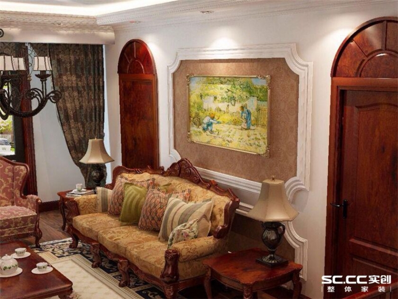 【上海实创装饰】锦绣逸庭273平别墅欧式风格设计-2