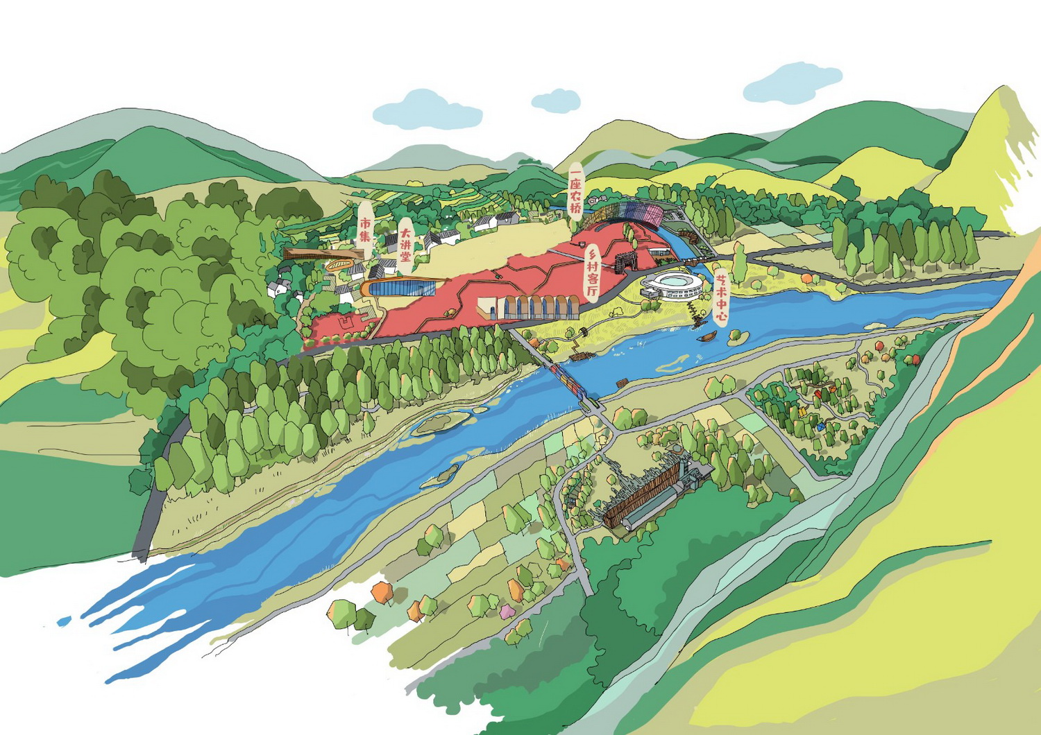 田岗乡村会客厅丨中国河北丨袈蓝建筑-47