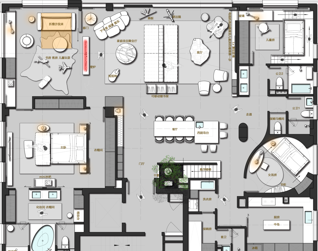 79｜孟也 海南三亚 SPA水疗馆 MOOON（概念思维+艺术气息+软装搭配）-63