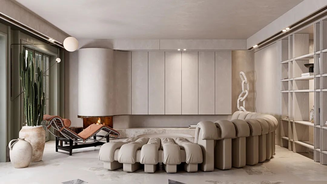 现代米色客厅设计 40 例，时尚元素打造惊艳空间-40