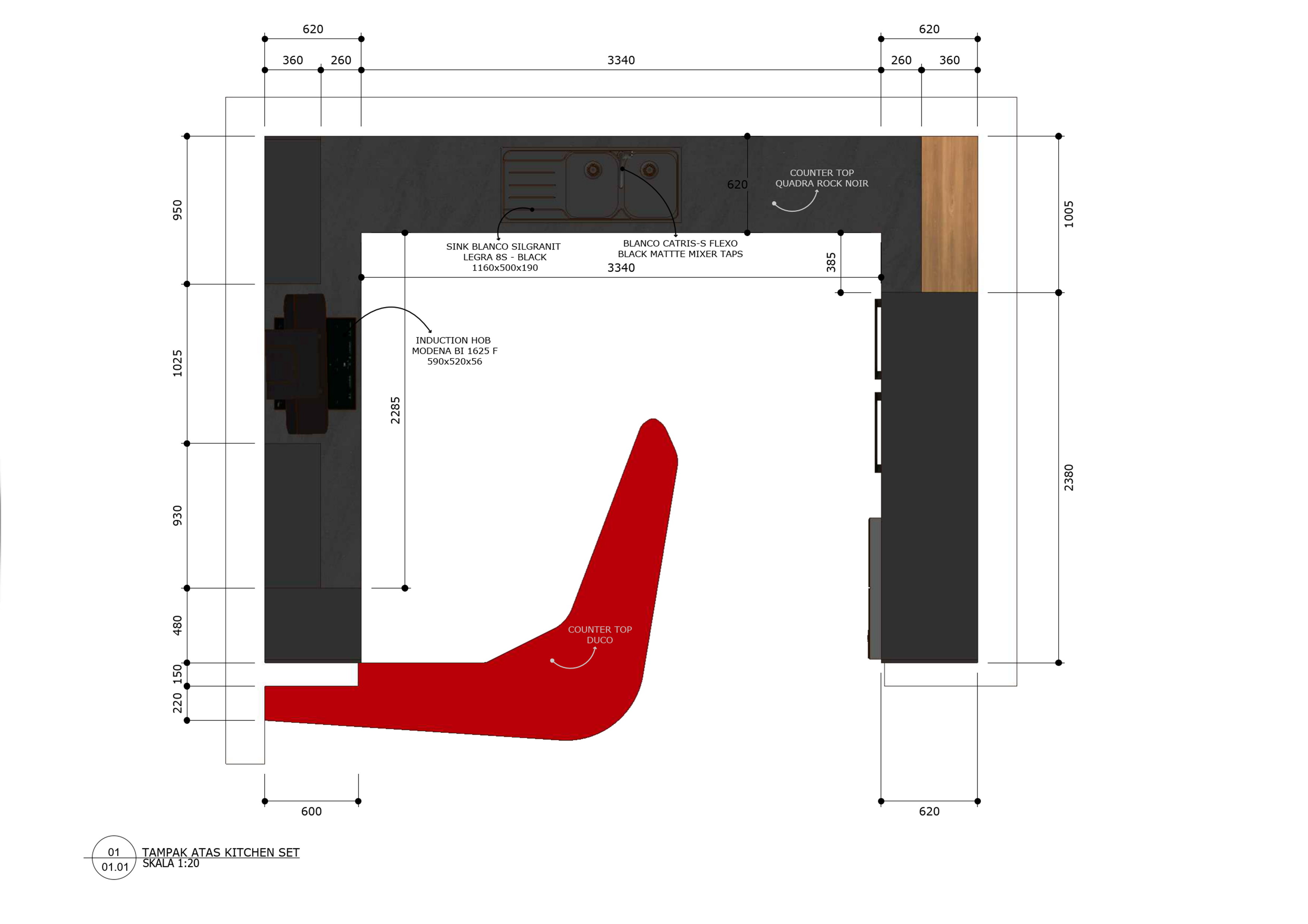 gambar kerja kitchen set pondok labu-10