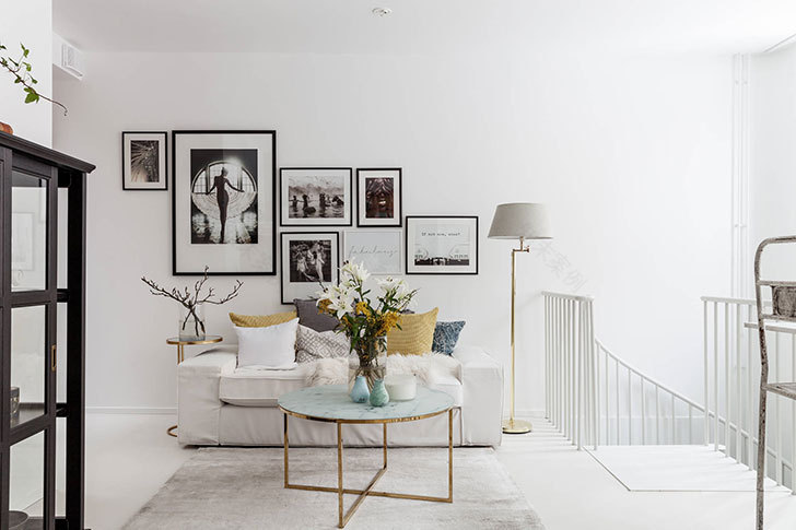 瑞典白调双层公寓,演绎极简生活美学-1