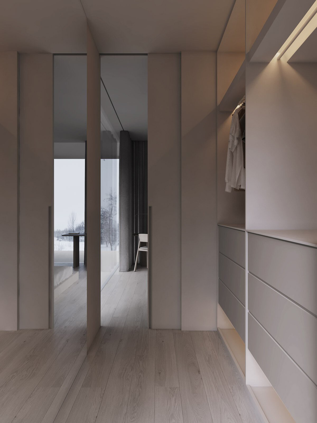 158㎡极简风住宅设计 满满的高级感-8