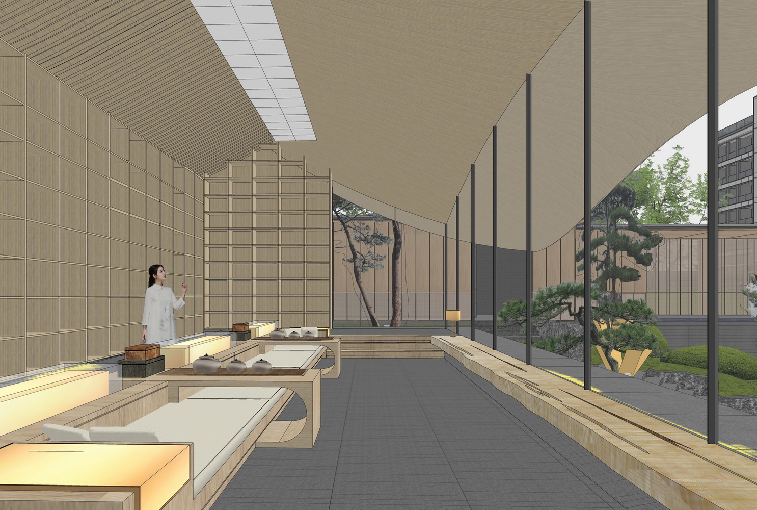 宋风示范区下沉空间SU模型-3