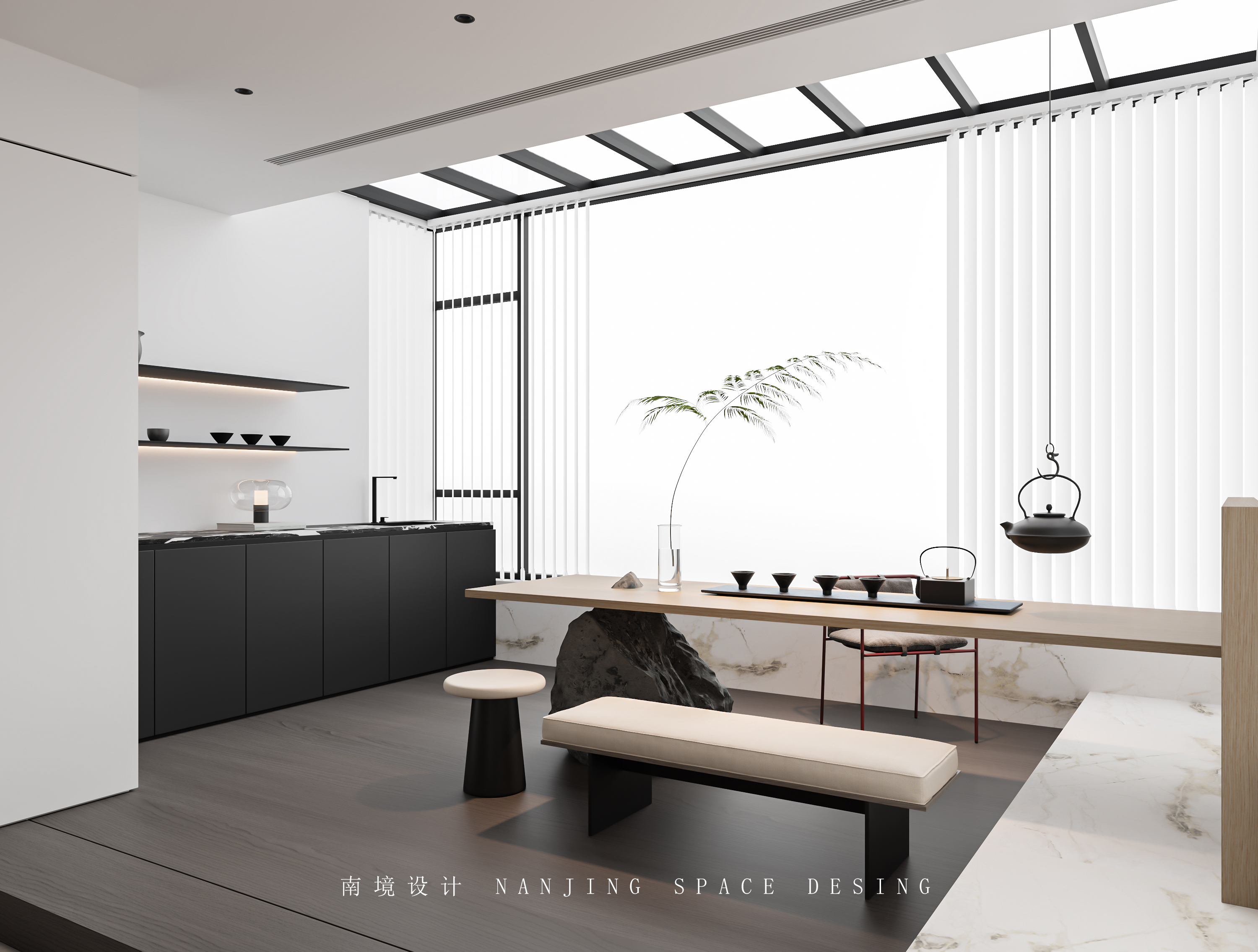 现代挑空别墅-4