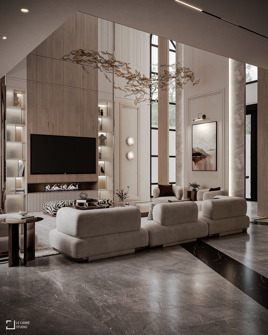 客厅设计丨沙特阿拉伯-4