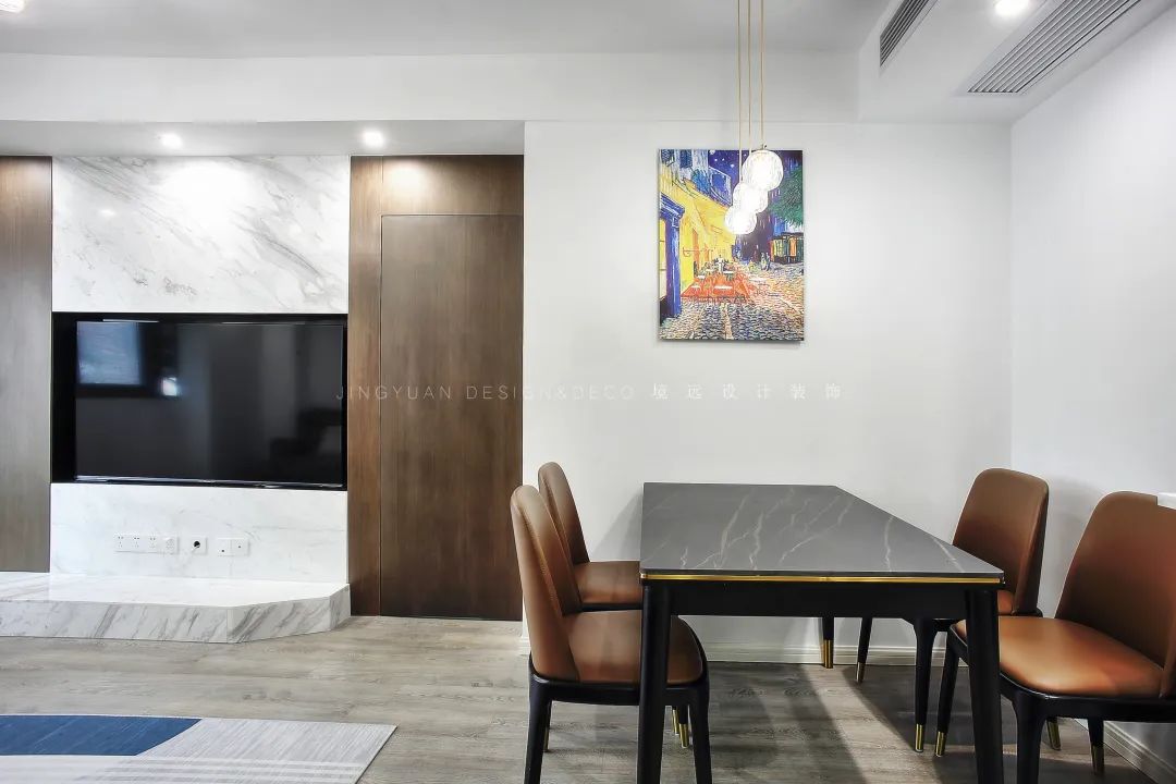 境远装饰 | 90㎡北欧轻奢婚房,冷色都市风设计-35