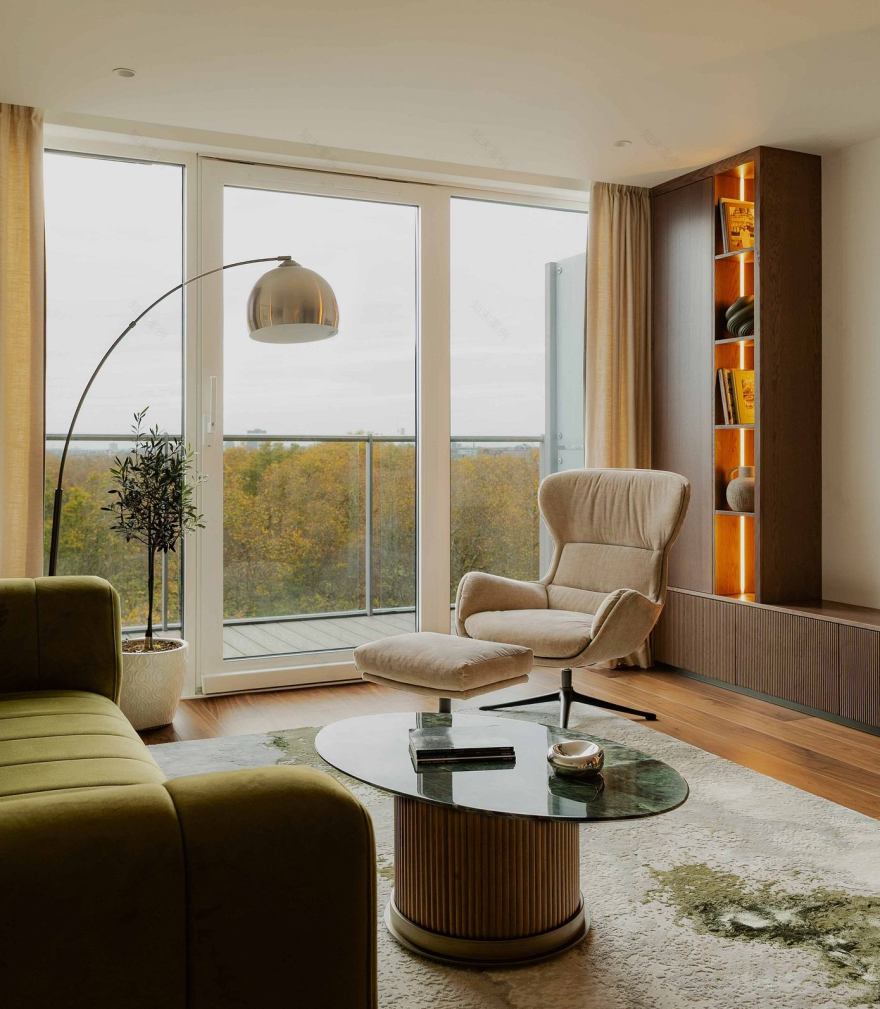 巴特西公寓丨英国伦敦丨Mariya Krylova-2