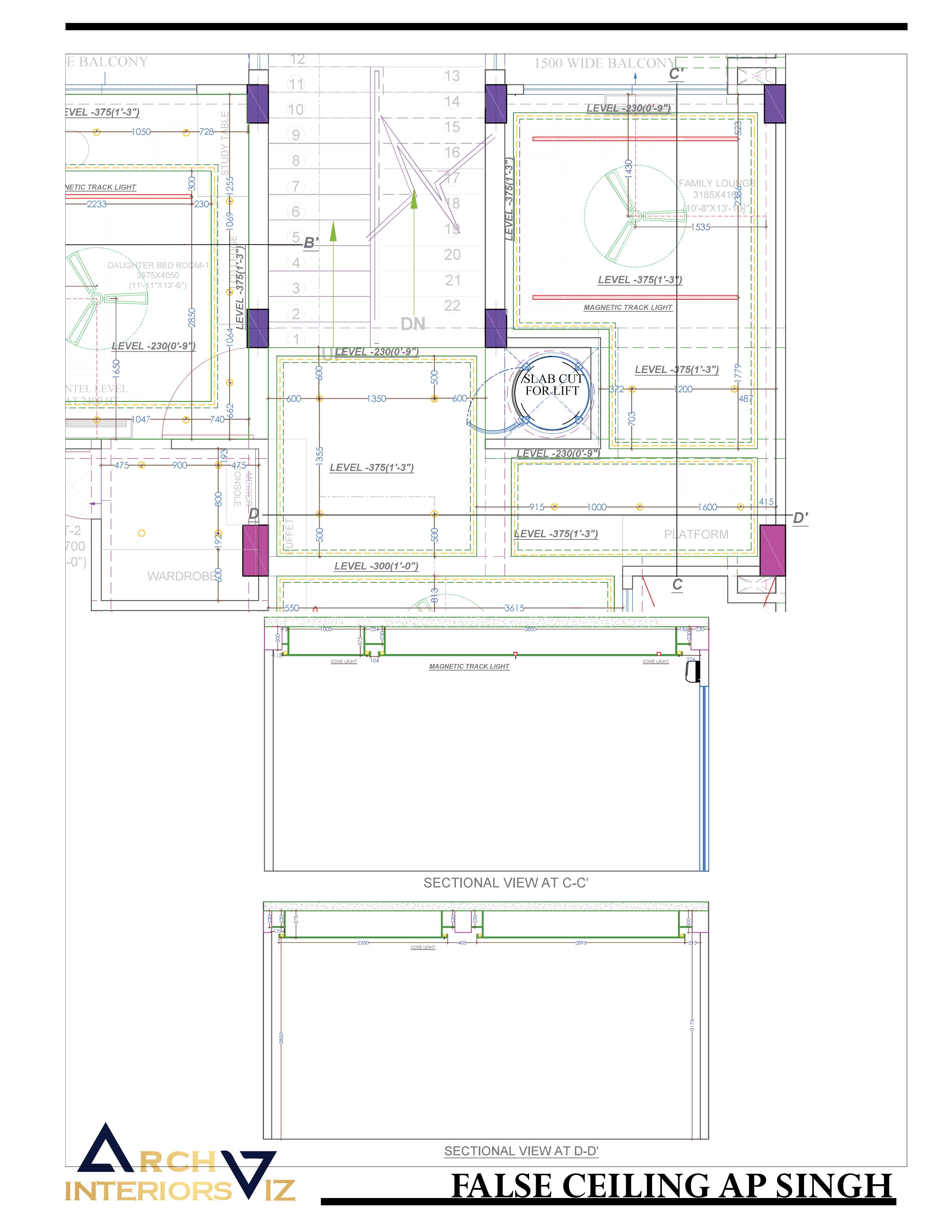 AP SINGH FALSE CEILING-FALSE CEILING PLAN AND SECTIONS-7