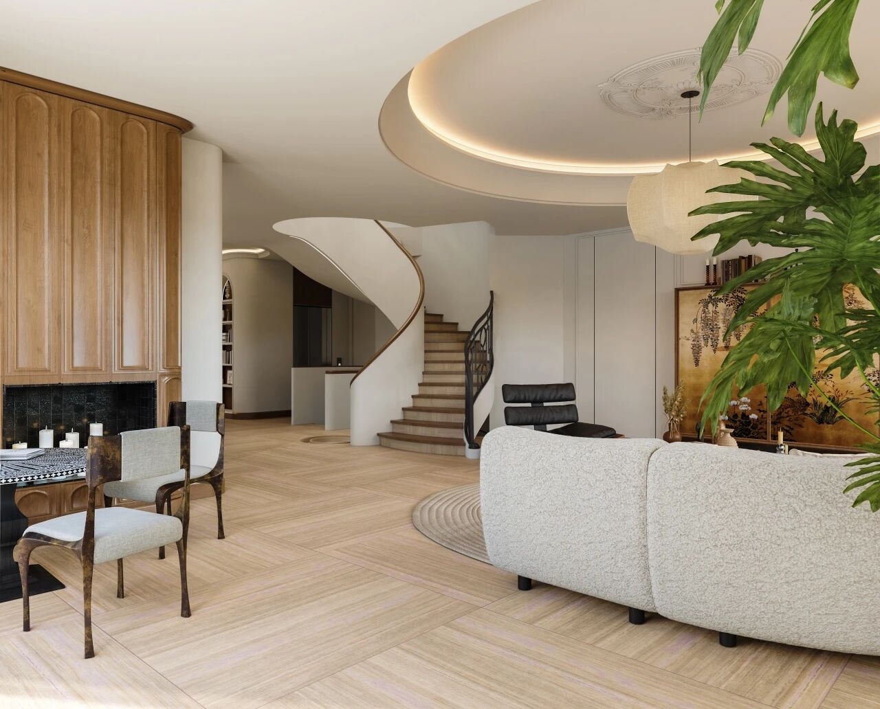 重庆紫檀庄园1300m²曲境别墅丨中国重庆丨美及空间设计-36