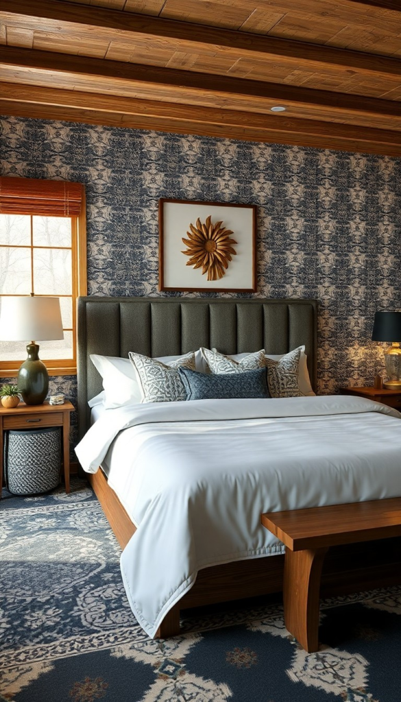 现代西方风格宁静卧室设计案例-44