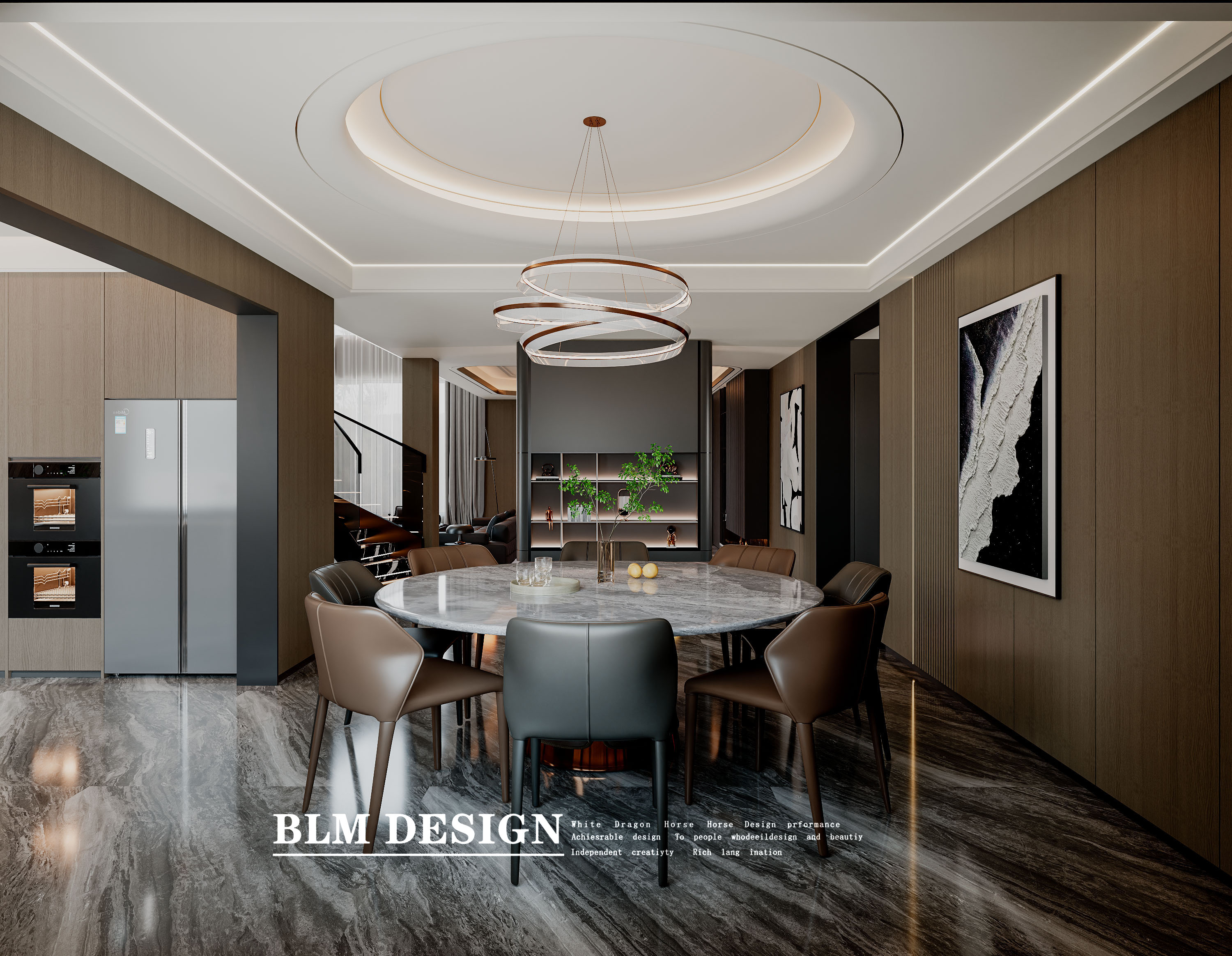 意式轻奢挑空别墅-4