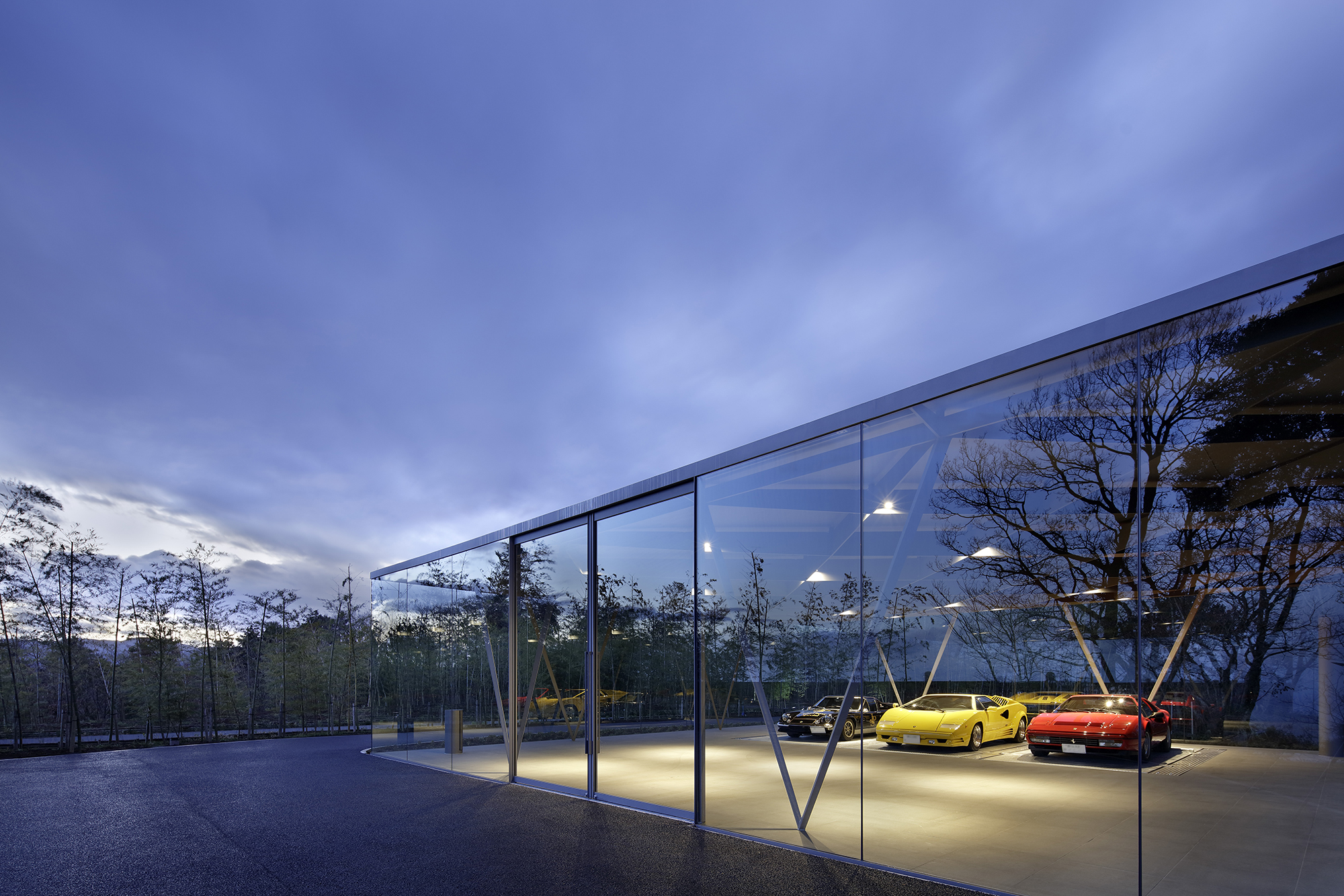 竹林环绕的透明画廊-0