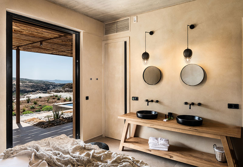 希腊克里特岛自然风光中的时尚别墅设计-16