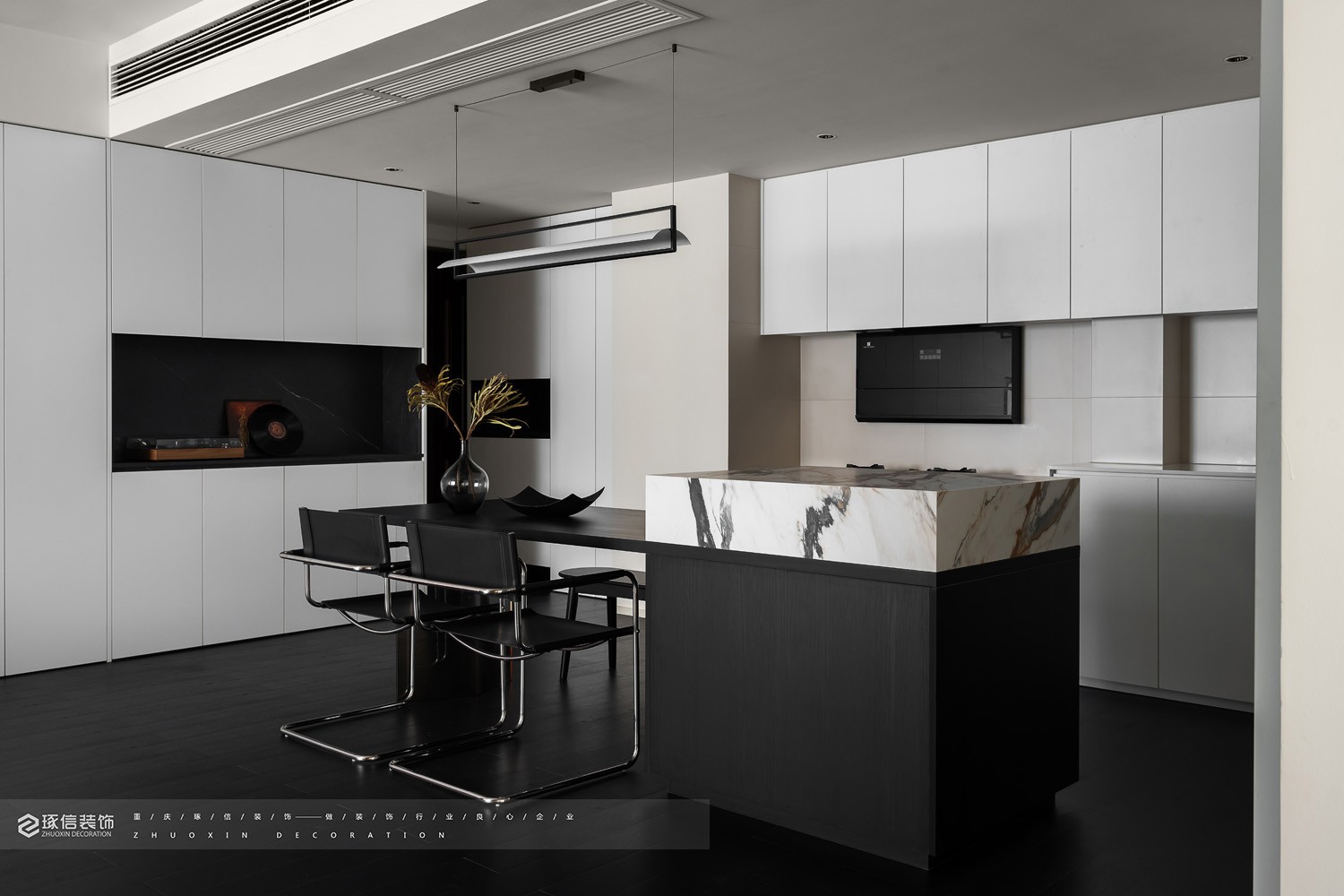 87 平经典红黑现代家丨中国平顶山丨琢信装饰-17