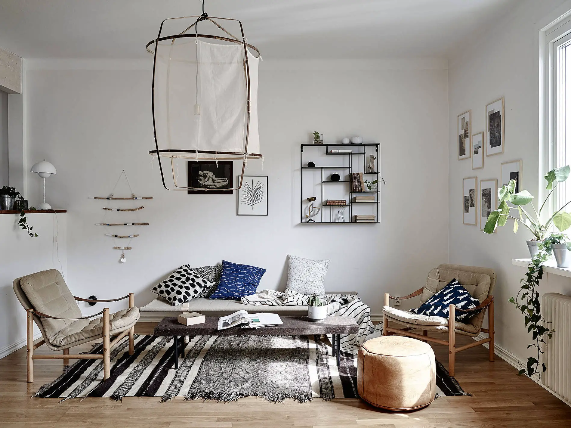 瑞典木质风格融入民族元素，打造温馨 72 平米空间-1