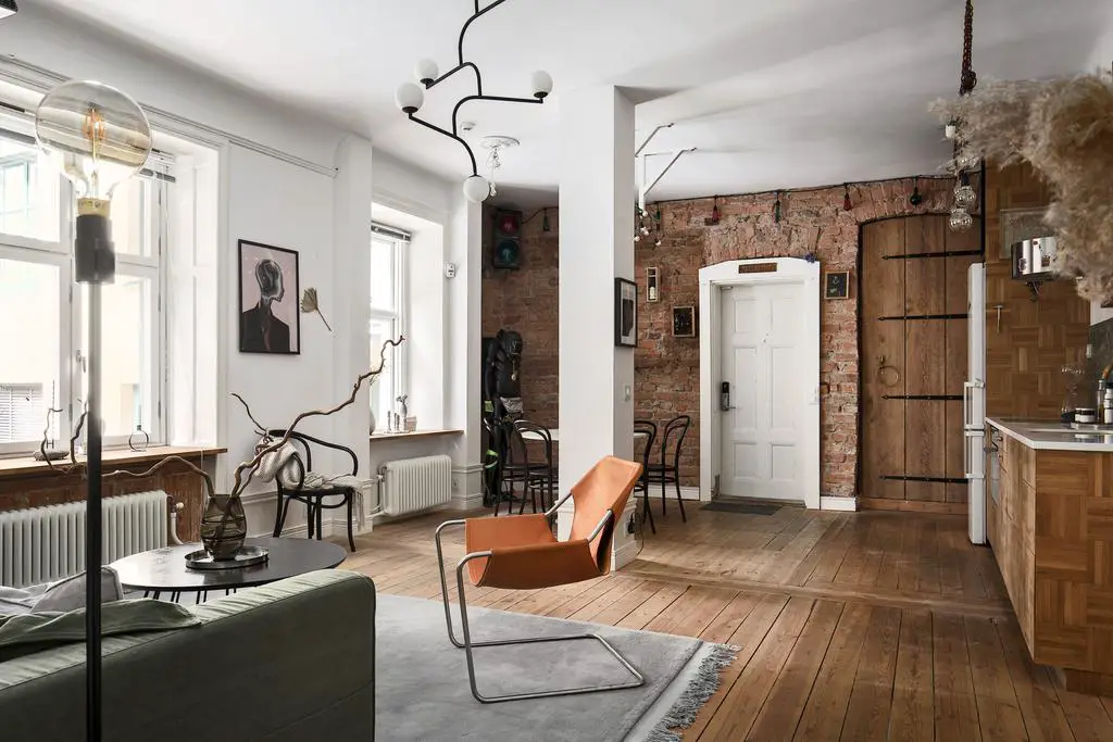 融合古典与现代的瑞典公寓设计-1