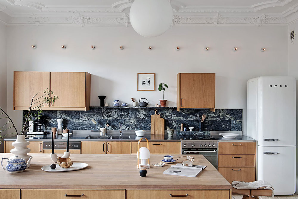 斯德哥尔摩时尚对比风格的美丽公寓-18