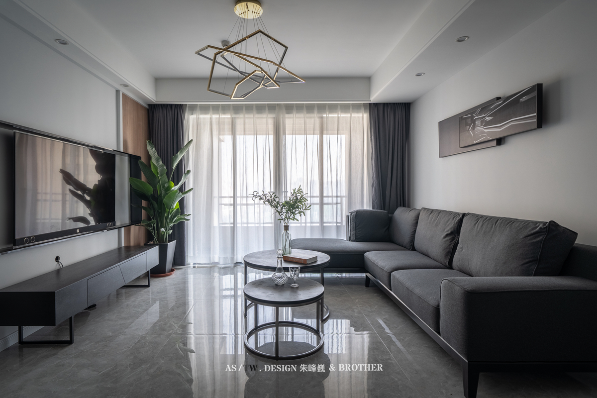 重庆紫御江山 100 平米现代简约风装修设计案例解析-10