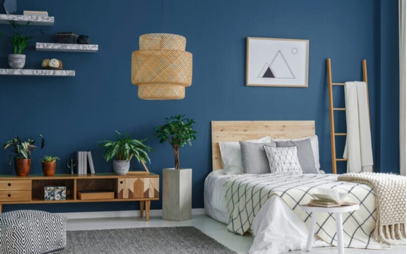 20 Best Two Colour Combination For Bedroom Walls-18
