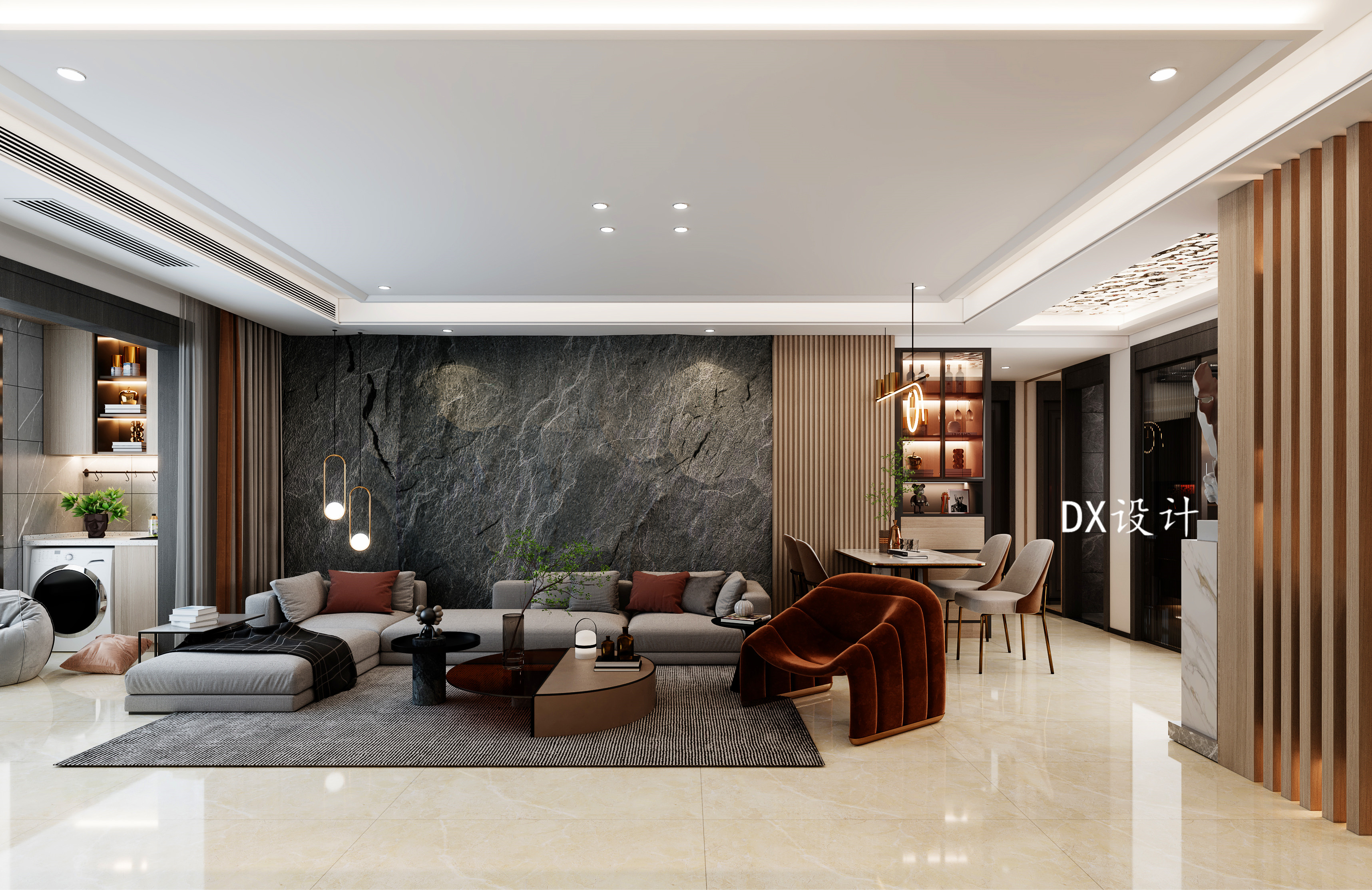 现代轻奢装修案例丨原创作品-4