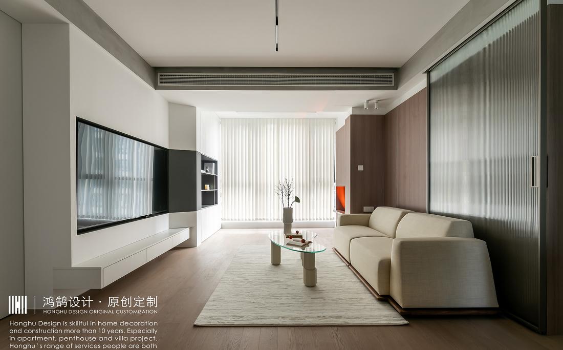 奶油中古风平层设计-4