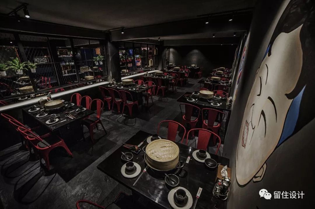 潮仙蒸锅 | 简约工业风的海鲜餐厅设计-25