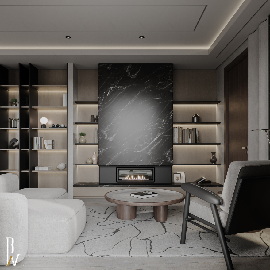 Home Office 设计丨加蓬丨Black N White-20