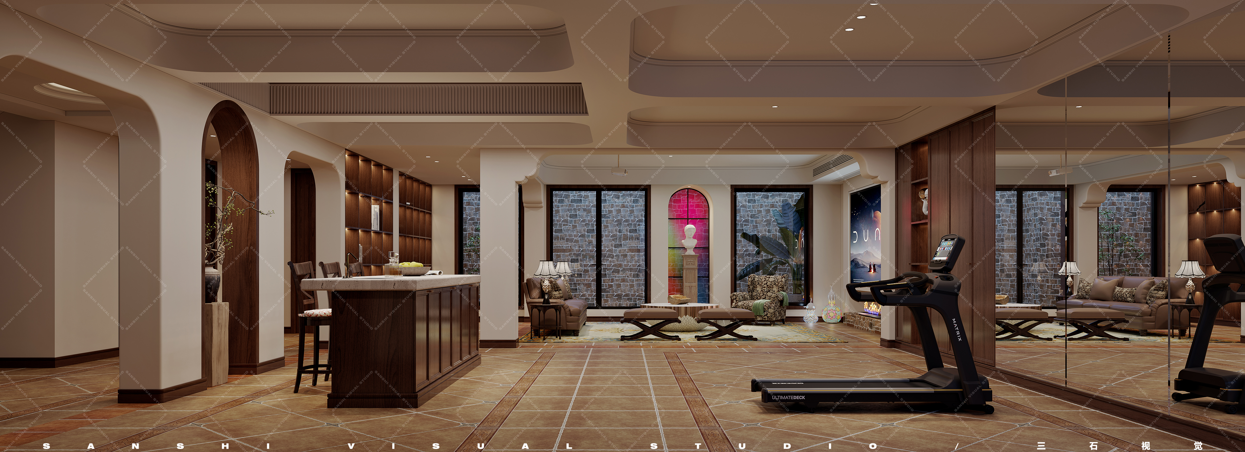 复古美式别墅-16