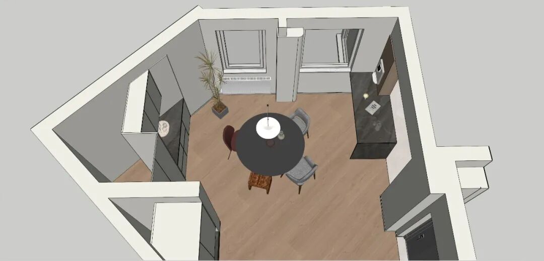 实景作品|梅花山庄168㎡异形空间变通透婚房！-50