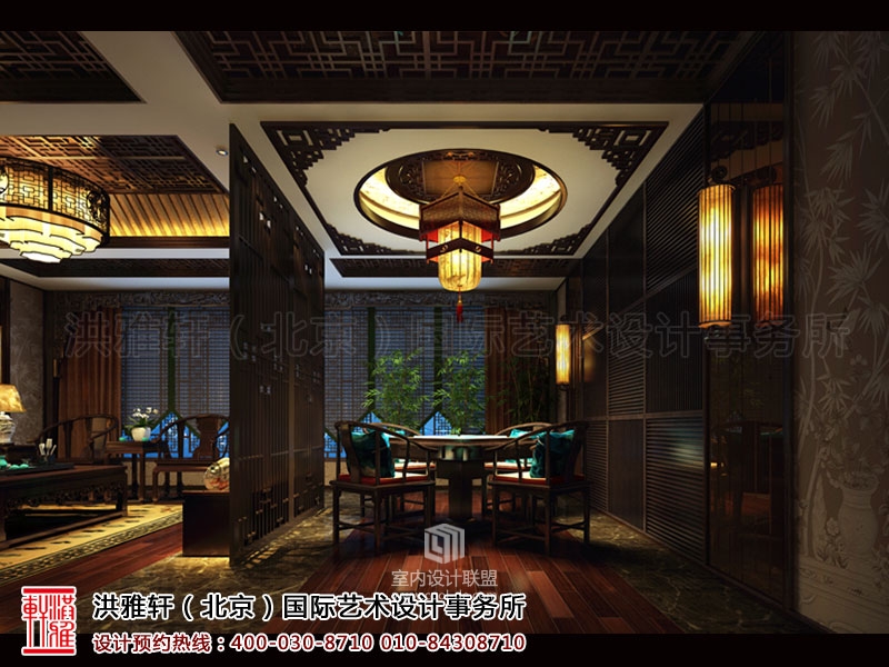 盐城尚源茶府新中式装修案例 高端精致古韵芳华-33