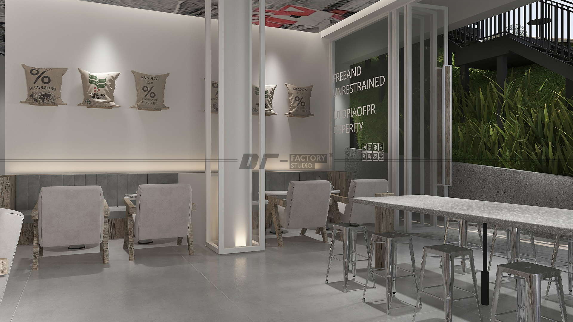 大理理想邦对角线咖啡馆丨中国大理丨鱼骨设计-13