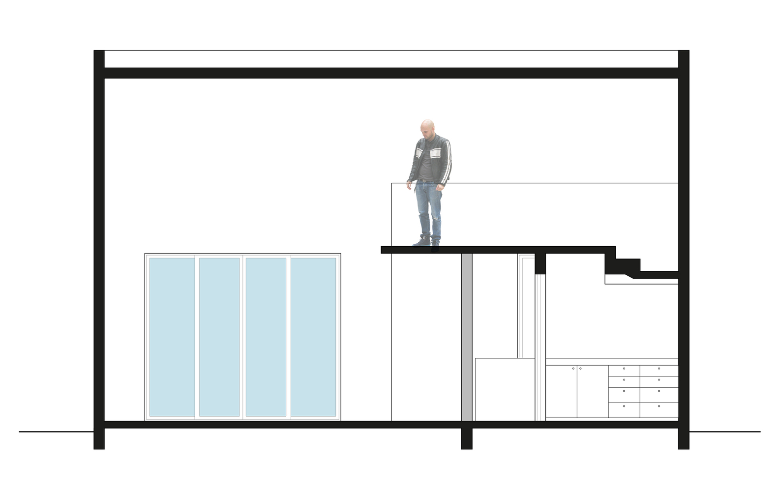单人住宅的封闭与开放空间设计-55