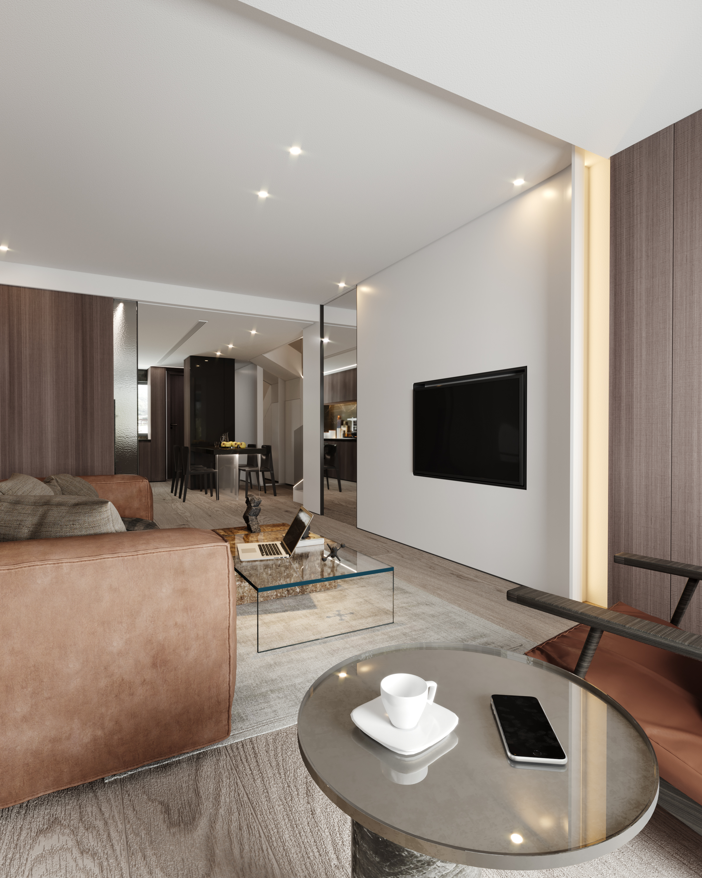 厦门林振宗设计事务所 | 现代简约风平层设计-12