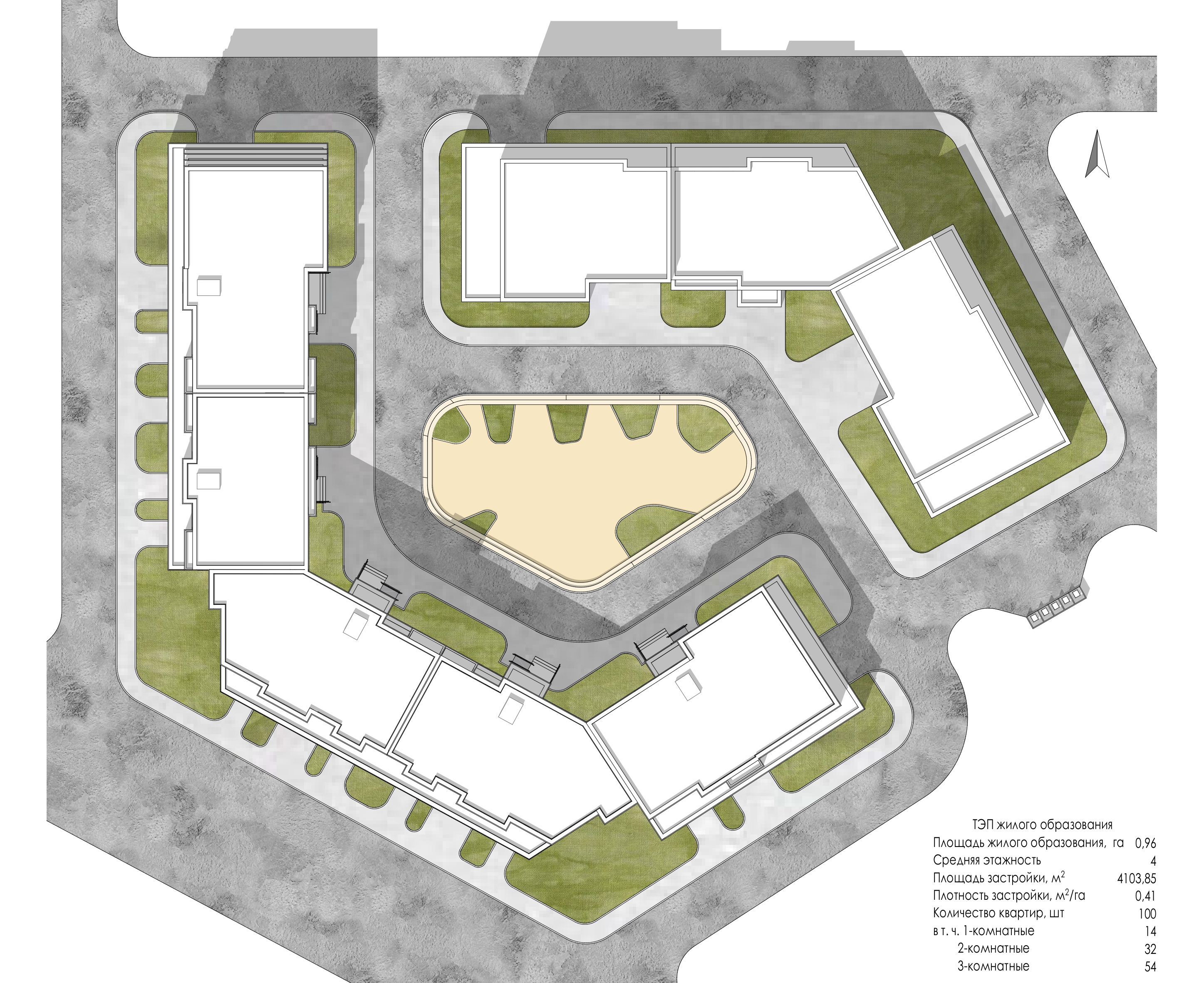 Секционный жилой дом средней этажности-5