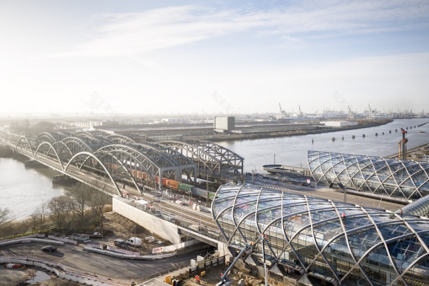 汉堡易北河桥地铁与城铁站-21