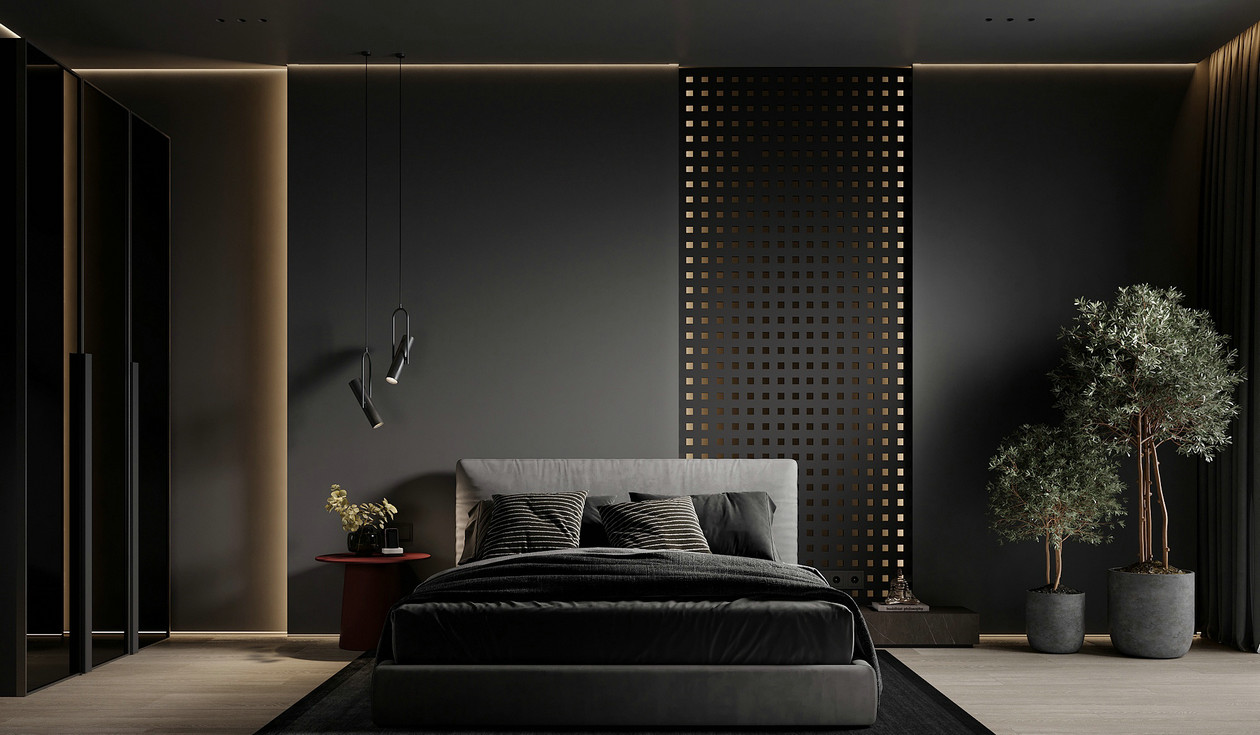 132㎡黑色系住宅设计-20