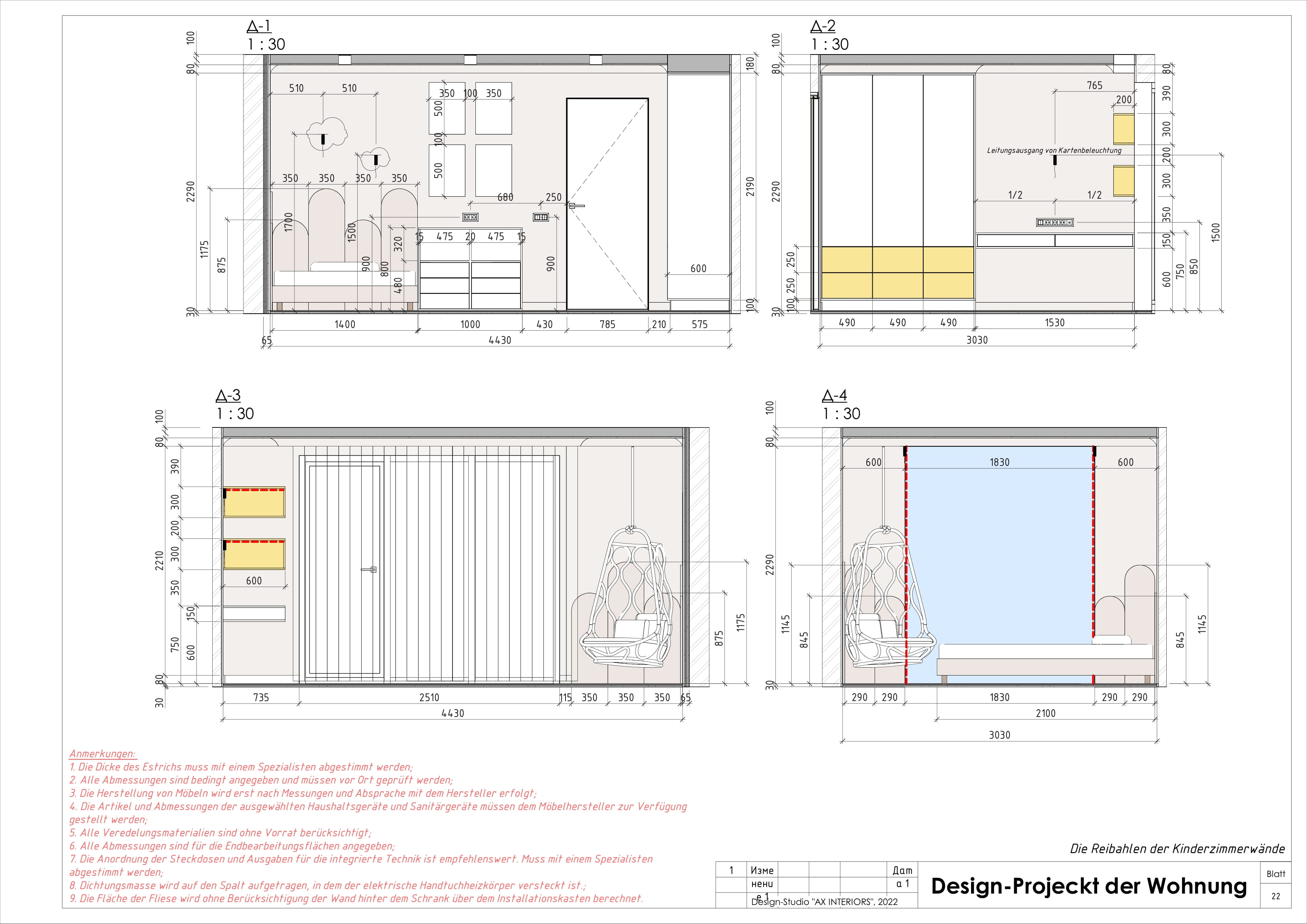 Drawings of an apartment in Germany-21