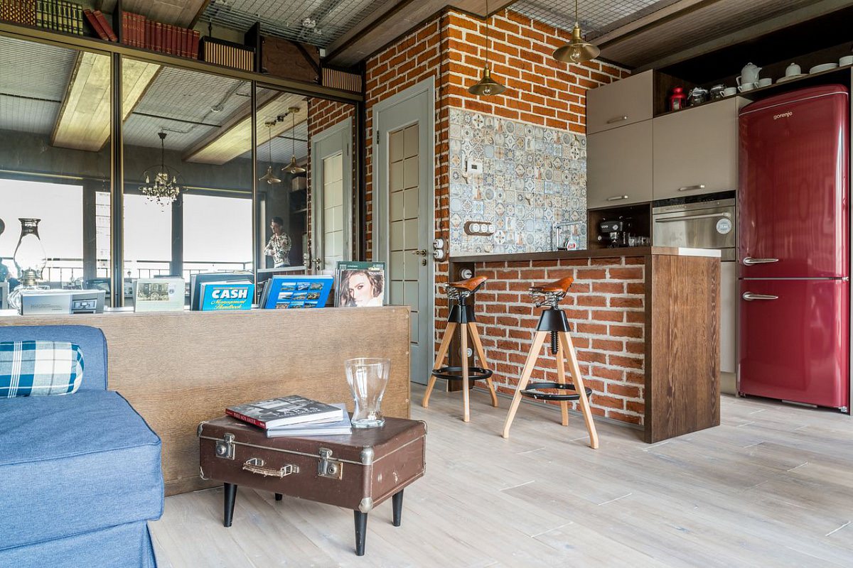 33平米小户型一居室公寓的 loft 设计丨Litvinov design 工作室-15