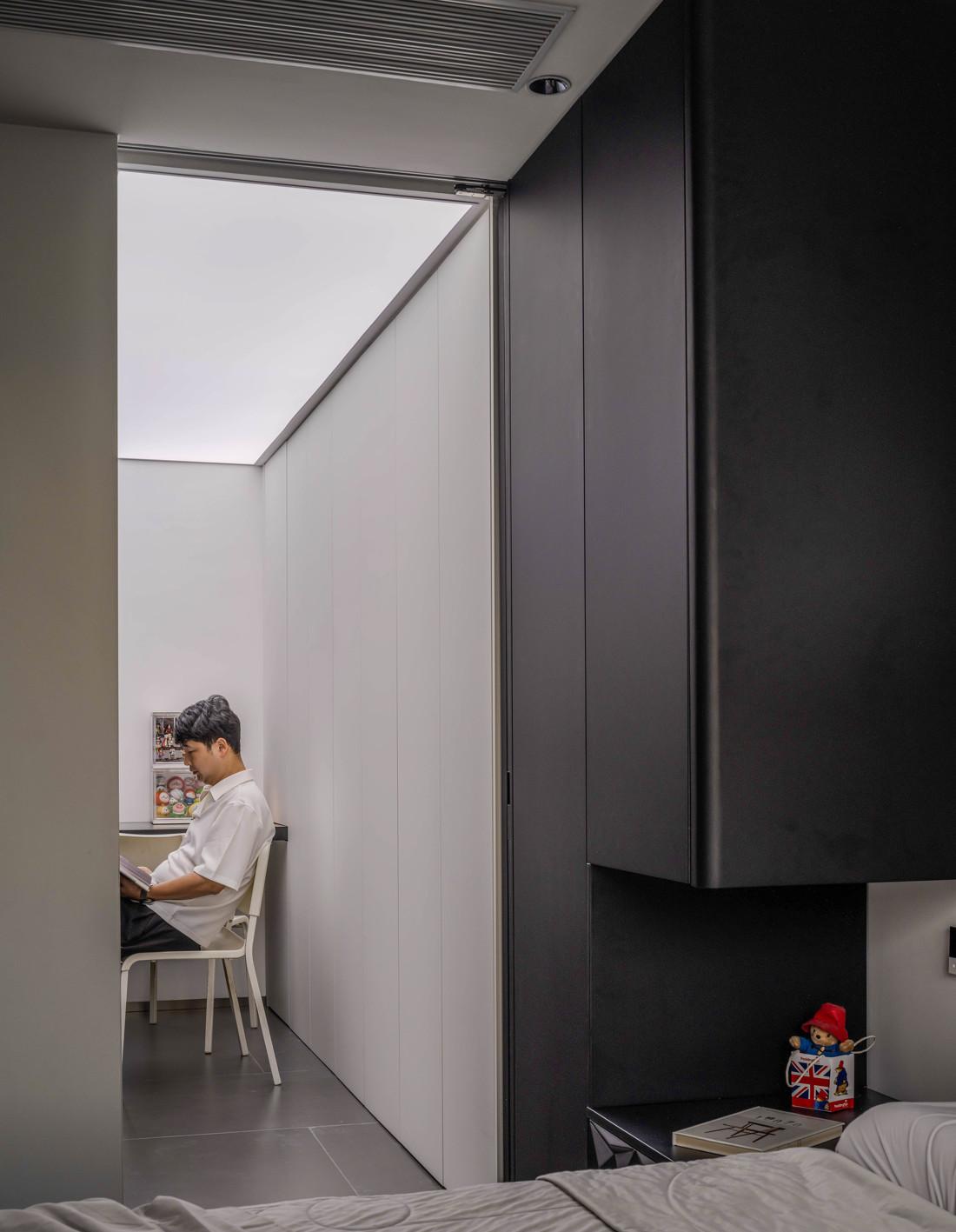 黑白灰手办小屋·80m²一居室改造丨中国广州-56