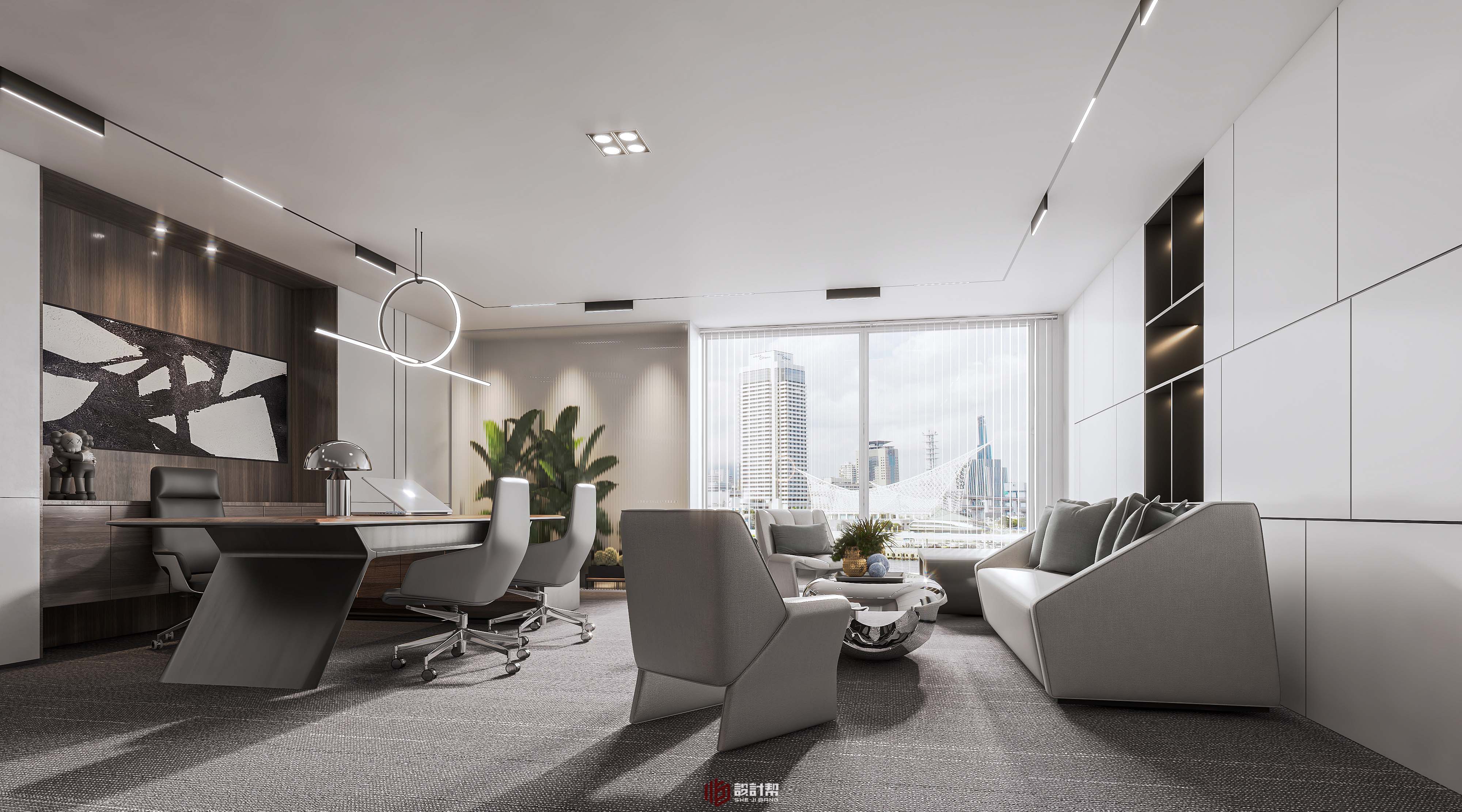 中科创达现代办公室工装设计丨设计帮-8
