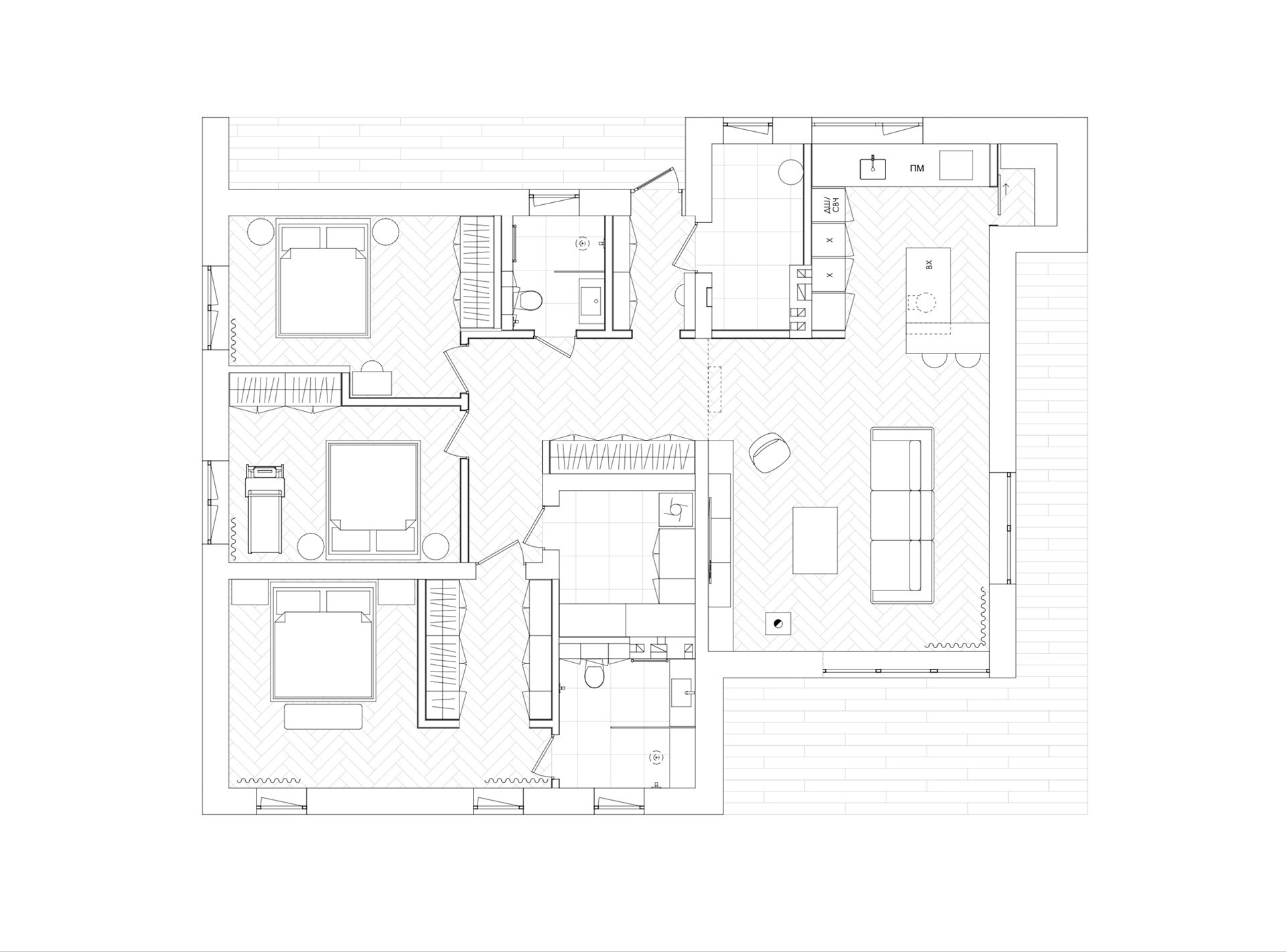 126㎡简约风住宅设计 质朴的高级感-25