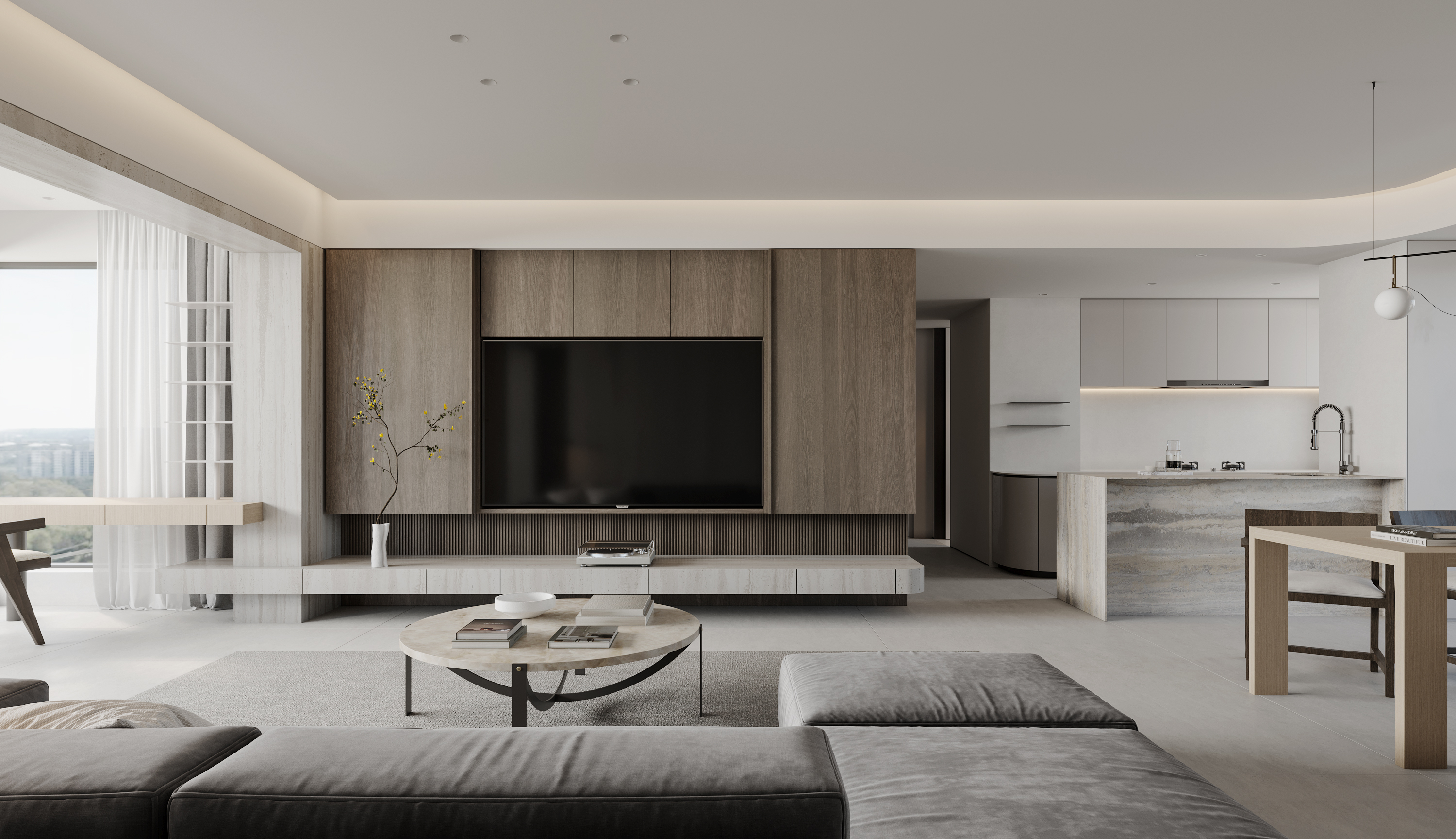 深圳尖岗山 160㎡平层空间设计丨中国深圳丨壹昊设计-5