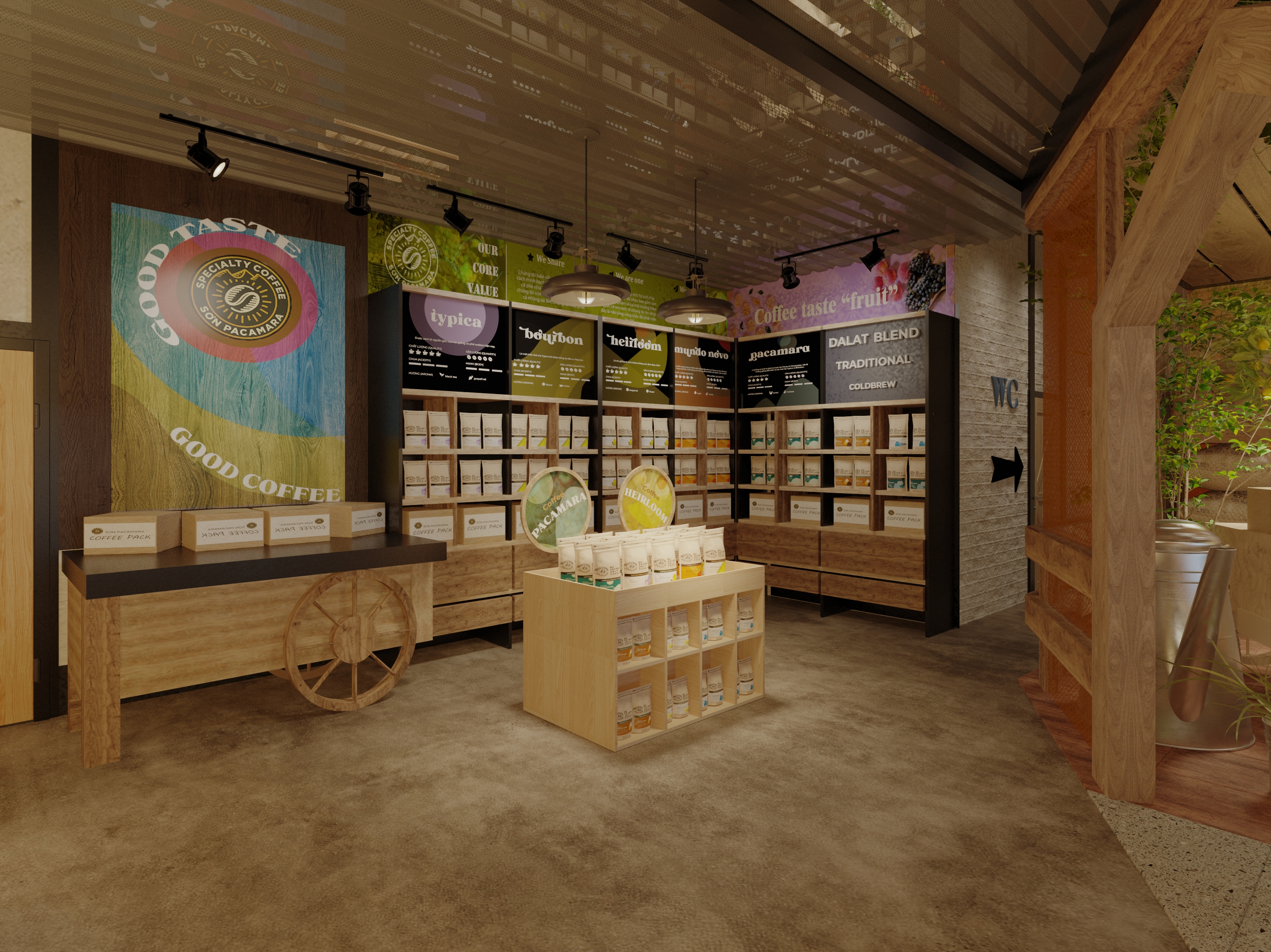 展示店及咖啡烘焙店 Sơn Pacamara 设计项目-12