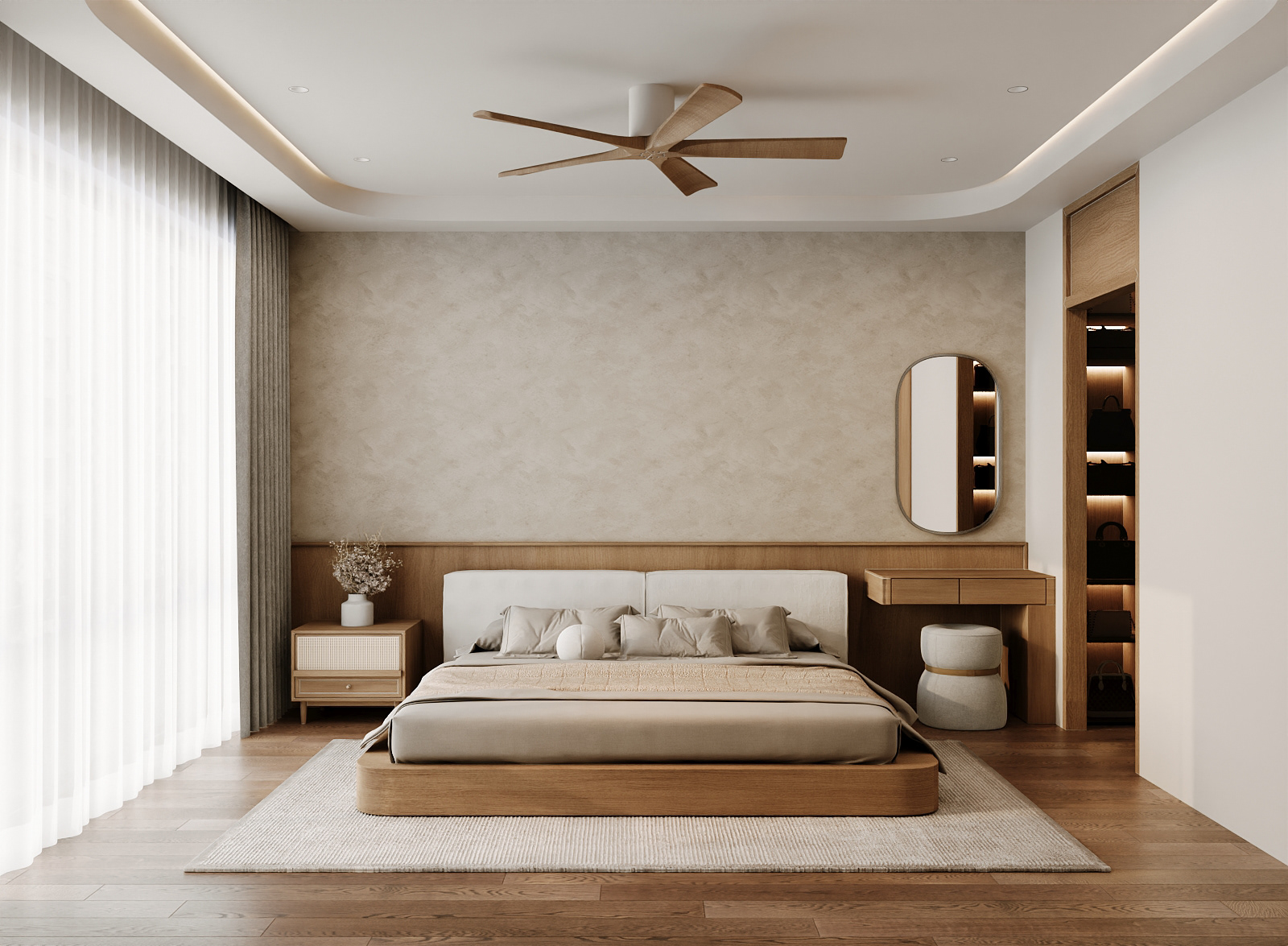 Balanced Serenity - Wood & Charcoal Contrast-6