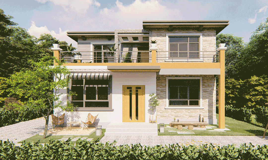 【设计师案例】土建参考造价48万，面宽11.4m×进深13.5m江苏泰州二层欧式别墅-1