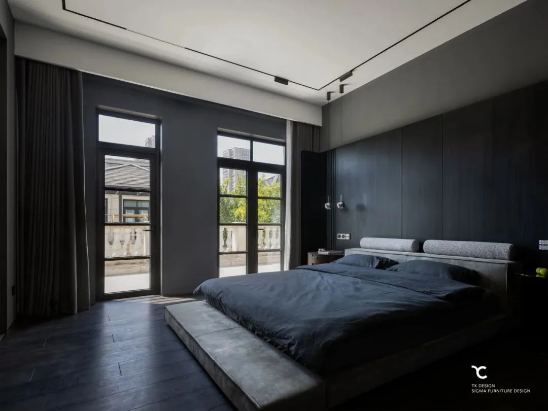 黑白灰的现代轻奢 · 龙悦湾别墅设计丨TK 设计&之和家居-48