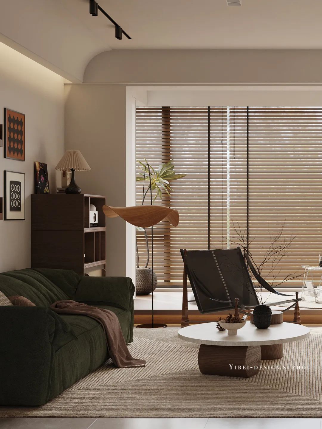 复古绿意 · 悠然暖居丨中国苏州丨YIBEI DESIGN-6