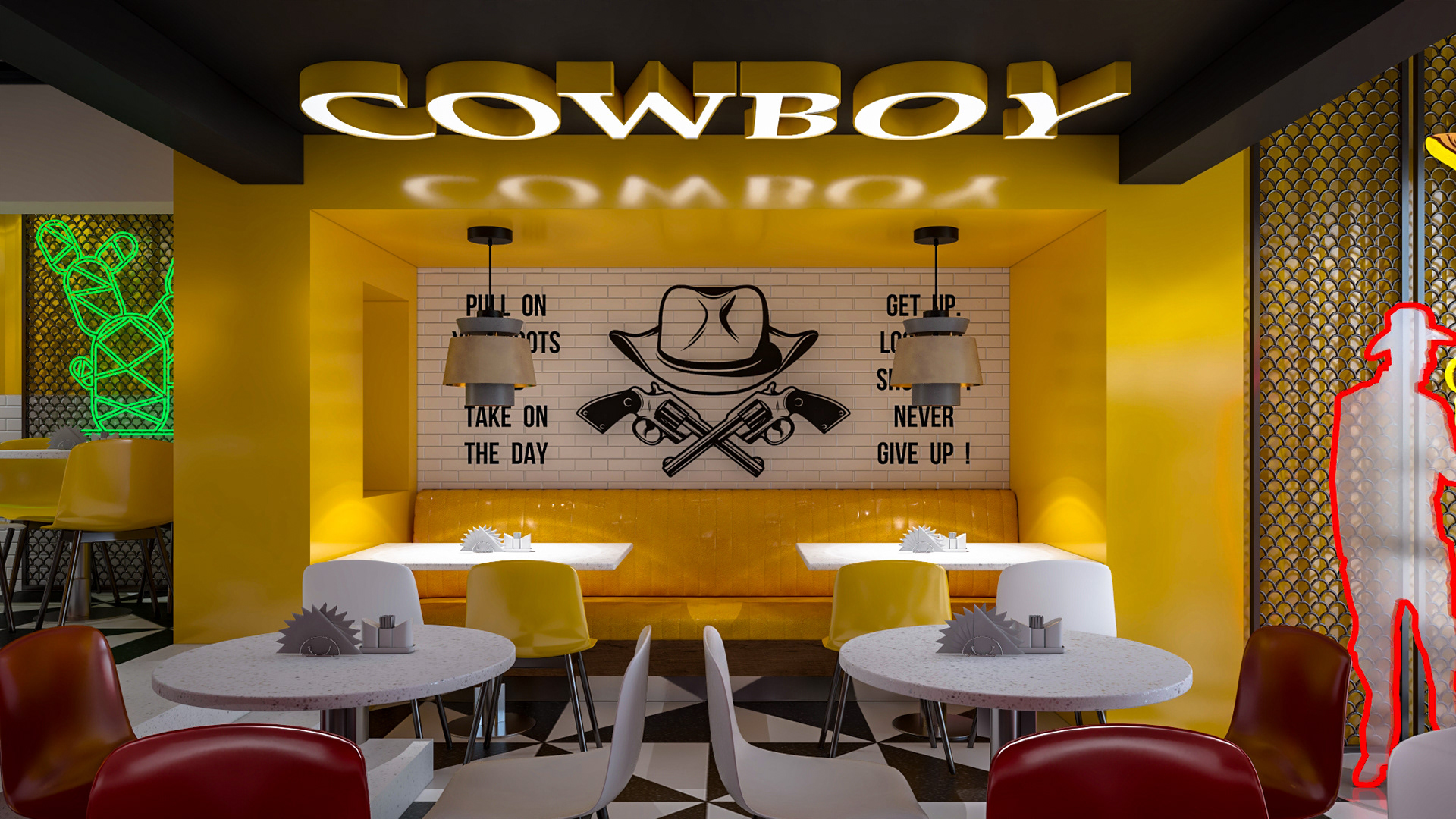 COWBOY & APACHE RESTAURAN 餐厅设计丨埃及丨E H A B I S H A K DESIGNS-3